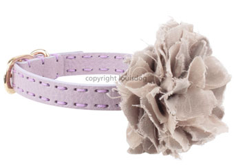 ̎ CXhbO Louis Dog flair collar corsage Purple