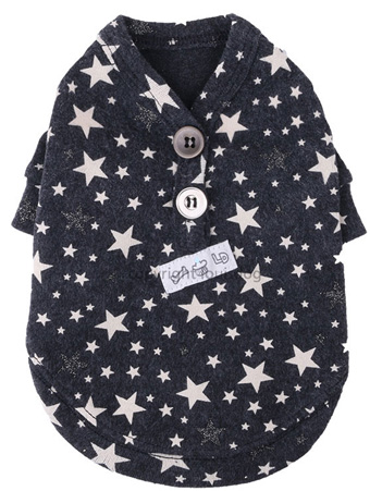 ̕ CXhbO Button Tee Stars LouisDog