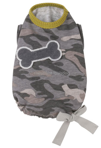 ̕ CXhbO Snuggle Tee Camo{Chacoal bone LouisDog