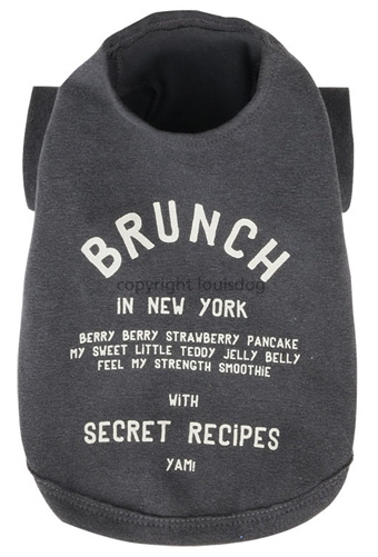 ̕ CXhbO Brunch in New York Charcoal LouisDog