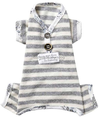 ̕ CXhbO Terry Romper Grey Louisdog