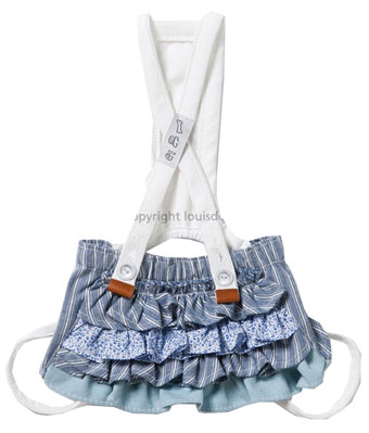 ̕ CXhbO Zizzy Skirt Blue Frills LouisDog