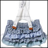 ̕ CXhbO Zizzy Skirt Blue Frills LouisDog