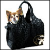 犬のキャリーバッグ Luxe birdie コードレースファセットキャリー ブラック リュクスバーディ