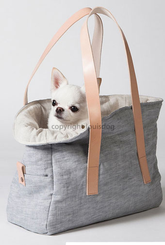 犬のキャリーバッグ ルイスドッグ Viva Bag Linen ベージュヘリング