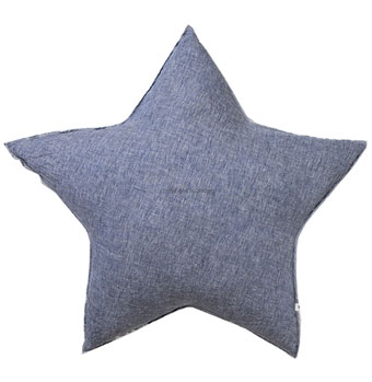  L̃xbh CXhbO Linen Star Cushion Blue Louisdog