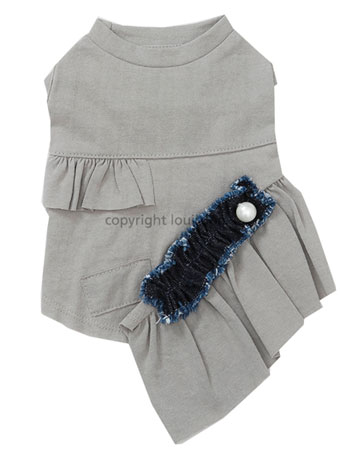 ̕ CXhbO Vera Dress Couture Stone Grey Louisdog