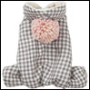 ̕ CXhbO Pompom 4 Legs Beige Gingham Louisdog