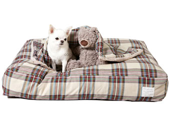 ̃xbh CXhbO Egyptian Cotton Cushion FW BeigeRed Louisdog