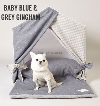 ̃xbh CXhbO Egyptian Cotton Peekaboo BabyBlue Grey Louisdog