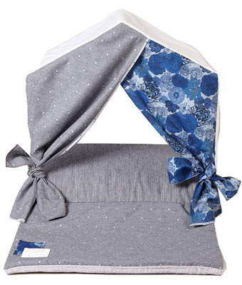 ̃xbh CXhbO Egyptian Cotton Peekaboo Blue Flowers Louisdog