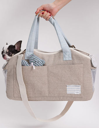 犬のキャリーバッグ ルイスドッグ Tote Bag Lin n Den Natural Linen