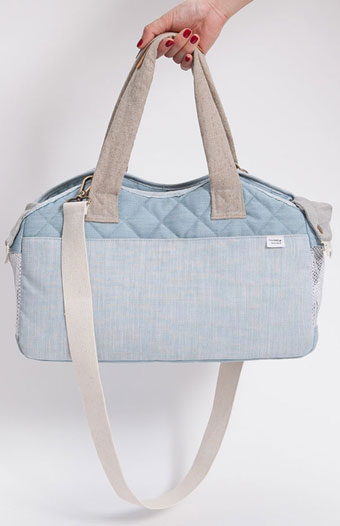 ̃L[obO CXhbO Tote Bag Lin n Den Lucky Blue Denim Louisdog