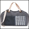 ̃L[obO CXhbO Tote Bag Linen Blue Stripes Louisdog