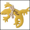 犬のおもちゃ 笛つきぬいぐるみ オーガニックコットン リジー蜥蜴 イエロー Simply Fido